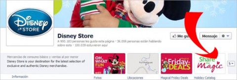 disney store en facebook