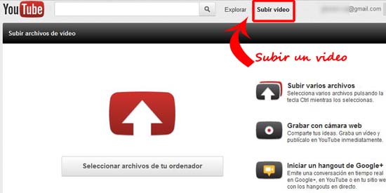 subir un video a youtube