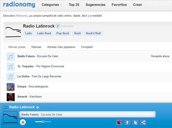 ejemplo de radio online