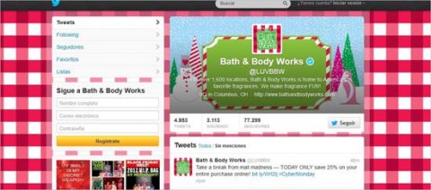 Bath & Body Works en Twitter