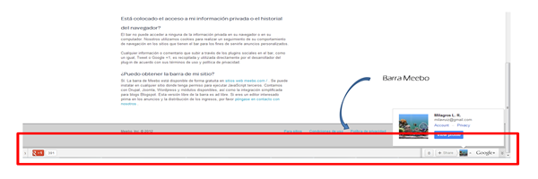 barra compartir de google plus