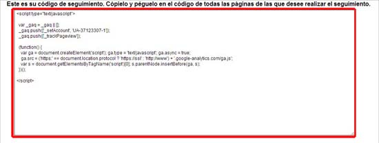 codigo de seguimiento