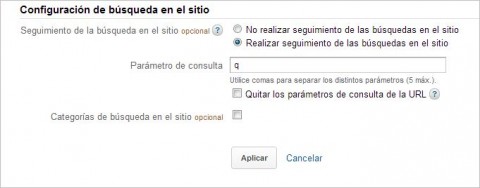 Cómo realizar el seguimiento de búsquedas del sitio sin la palabra clave en la URL