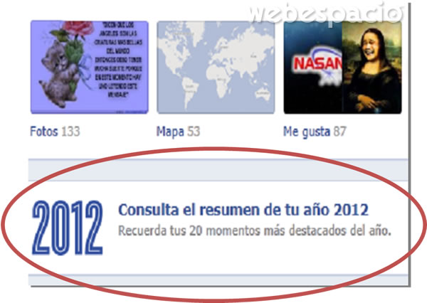 momentos destacados del 2012 con facebook