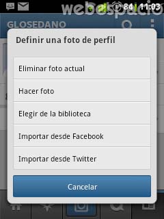 cambiar foto de perfil en instagram