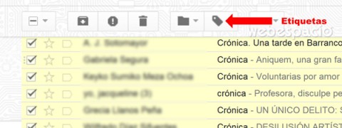 seleccionar etiquetas en gmail