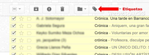 seleccionar etiquetas en gmail