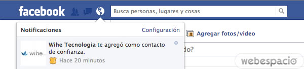 alerta contacto confianza facebook