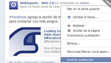 insertar publicacion de facebook en sitios web