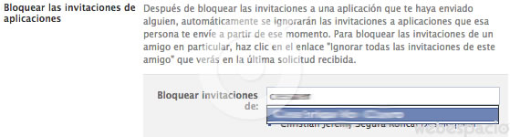 bloquear invitaciones