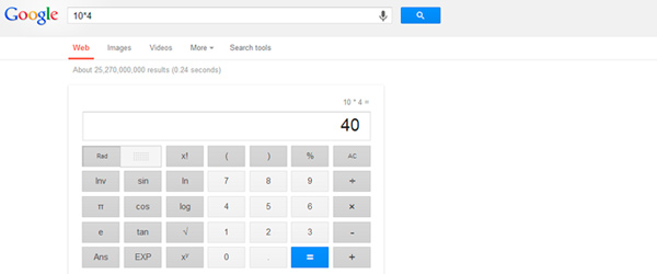 calculadora en google