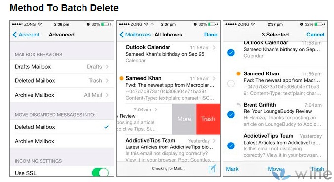 eliminar mensajes grupales en iOS7