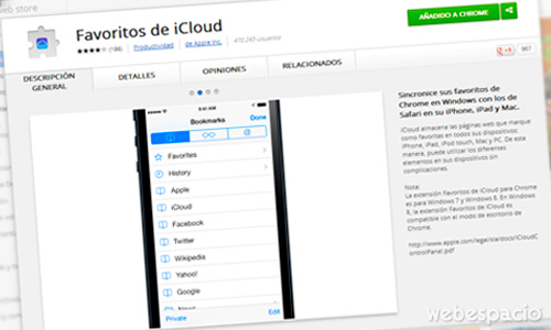 sincronizar favoritos de icloud