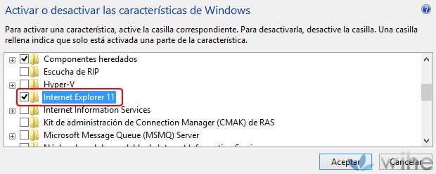 desactivar internet explorer 11