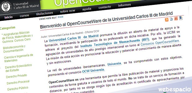 OpenCourseWare de la Universidad Carlos III de Madrid