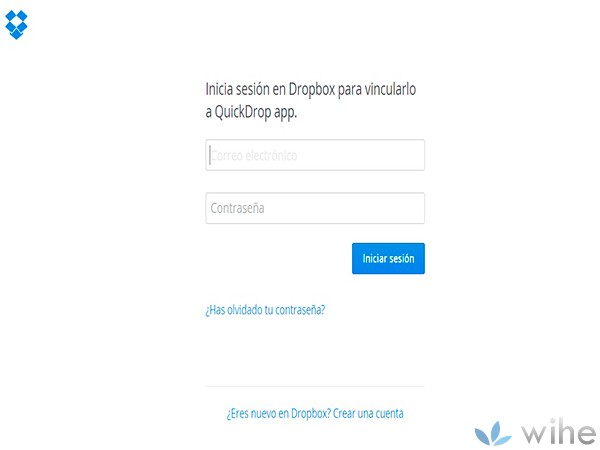 iniciar sesion dropbox