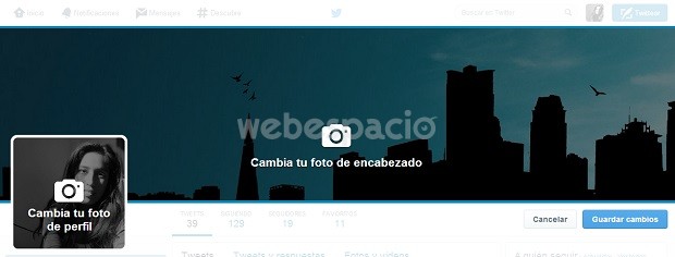 cambia foto de portada twitter