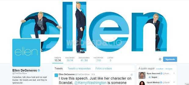 ellen degeneres twitter