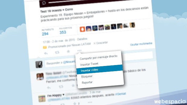 insertar video twitter