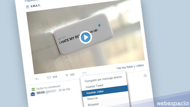 insertar videos twitter