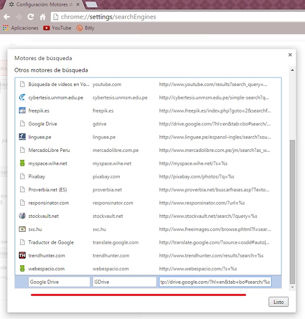 cambiar motores busqueda