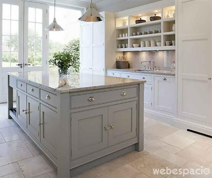 18 cocinas de diferentes colores que desearás tener en tu casa ... Muebles color gris