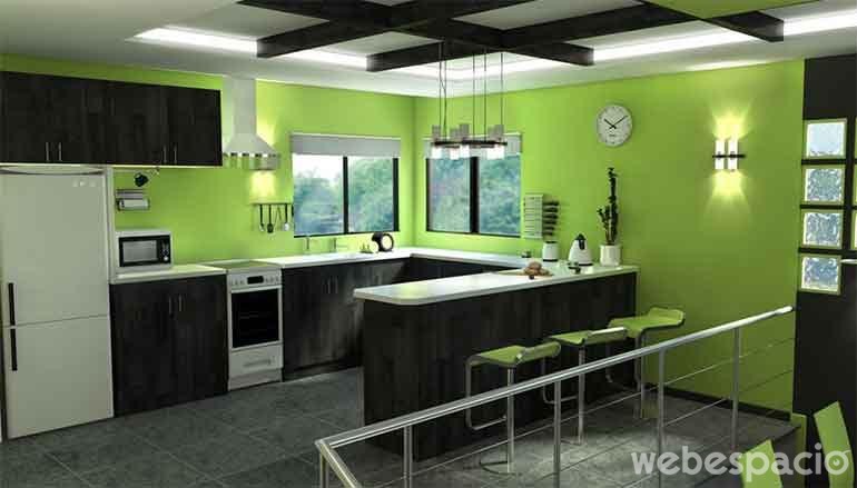 mueble-de-cocina-verde-coral