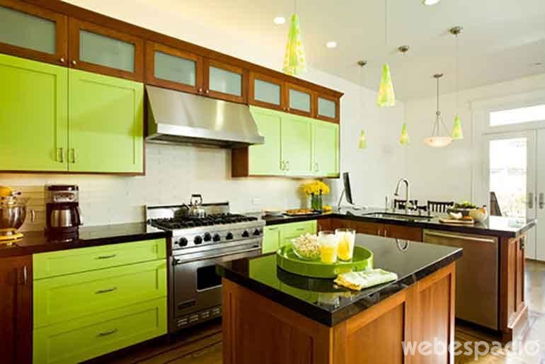 mueble-de-cocina-verde-limon