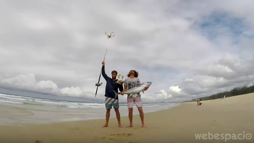 pesca con drones